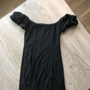 Off the shoulder black dress